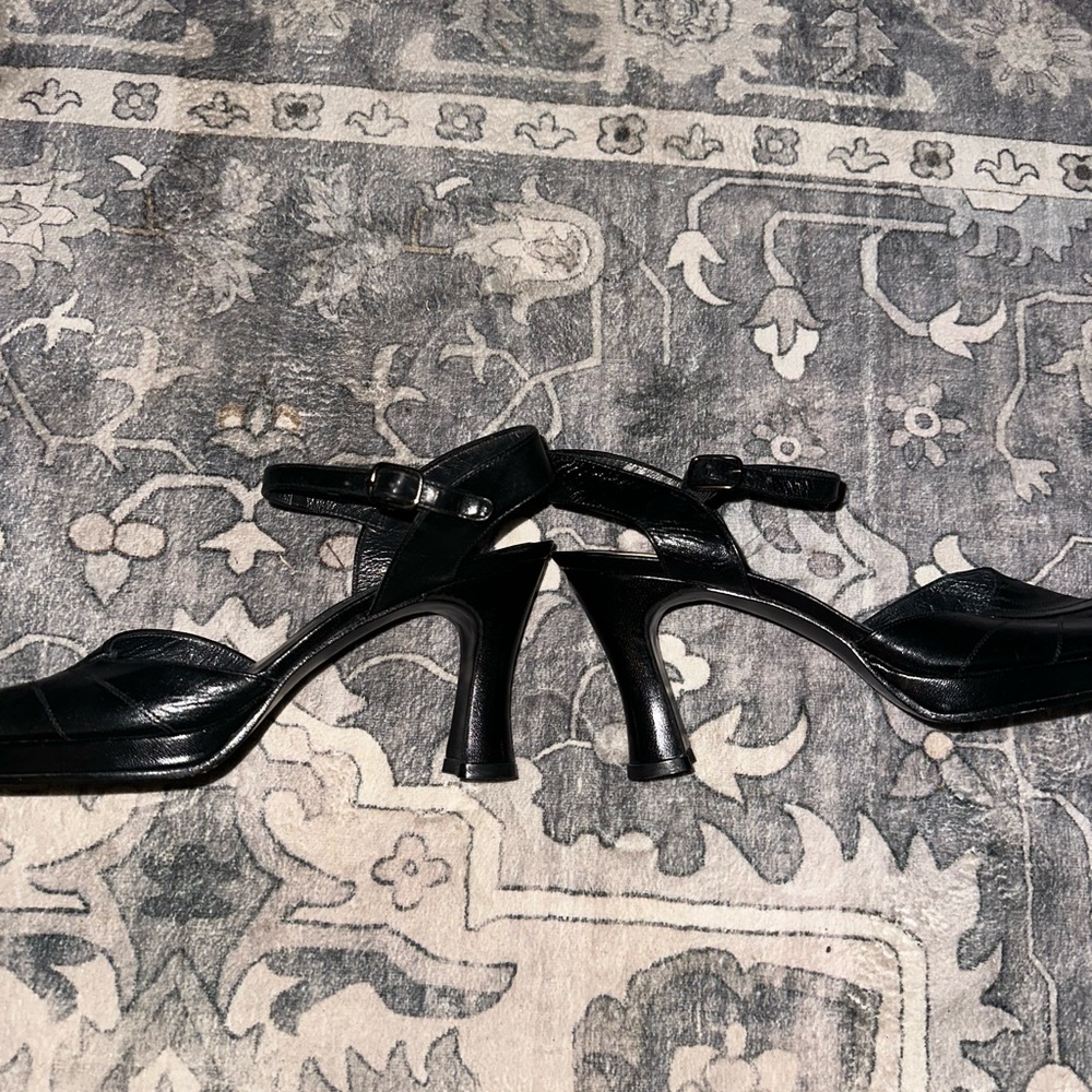 Stuart Weitzman Black Peep-Toe Heels - Picture 7 of 7